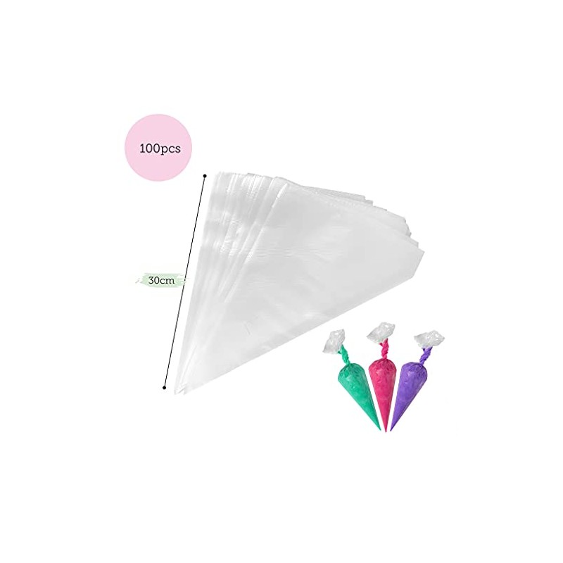 100 Professional Disposable Pastry Piping Bags