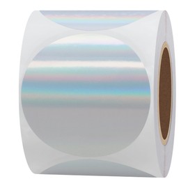 Hybsk Portable Printer Label Paper Price Tag Tear Resistant Waterproof Thermal Paper Circular Thermal Roll Labels Thermal Labels, Compatible with most Thermal Label Printers, such as munbyn, ZEBRA,