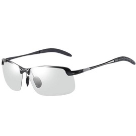 White-Black Polarized Photochromic Sunglasses UV400 Sports Sunglasses Day and Night Driving Glasses Ultra-Light Sun Glasses Eyewear Cycling Glasses and Goggles Outdoor, Cycling, Glasses and Goggles