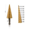 WORKPRO 3-Piece Step Drill Bit Set, 1/4" Hex Shank Quick