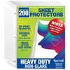Samsill 200 Pack Heavy Duty Sheet Protectors, Non-Glare, 8.5x11 Inch