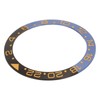 Ceramic Watch Bezel Insert 38mm Blue Black Base Gold Digit