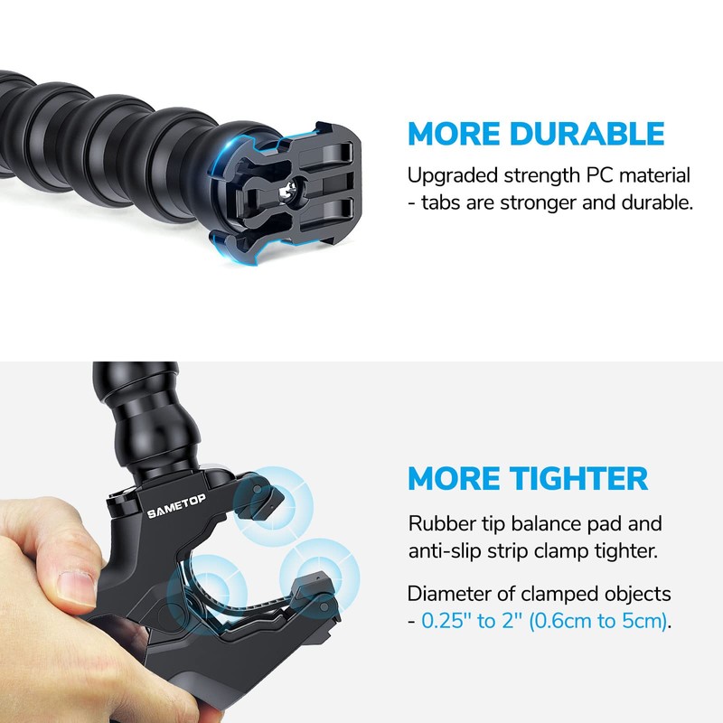 Sametop 360 Degree Rotating Backpack Mount Holder Compatible with GoPro