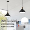 Battery Operated Pendant Lights,Rechargeable Pendant Light with Remote,Black Gold Pendant