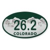 CafePress 26.2 Colo License Plate Oval Car Bumper Sticker