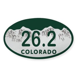 CafePress 26.2 Colo License Plate Oval Car Bumper Sticker