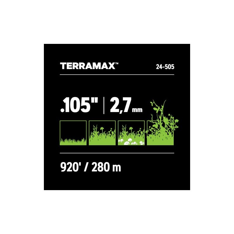 Oregon TerraMax .105" Diameter String Trimmer Line, 5lb Spool (24-505)
