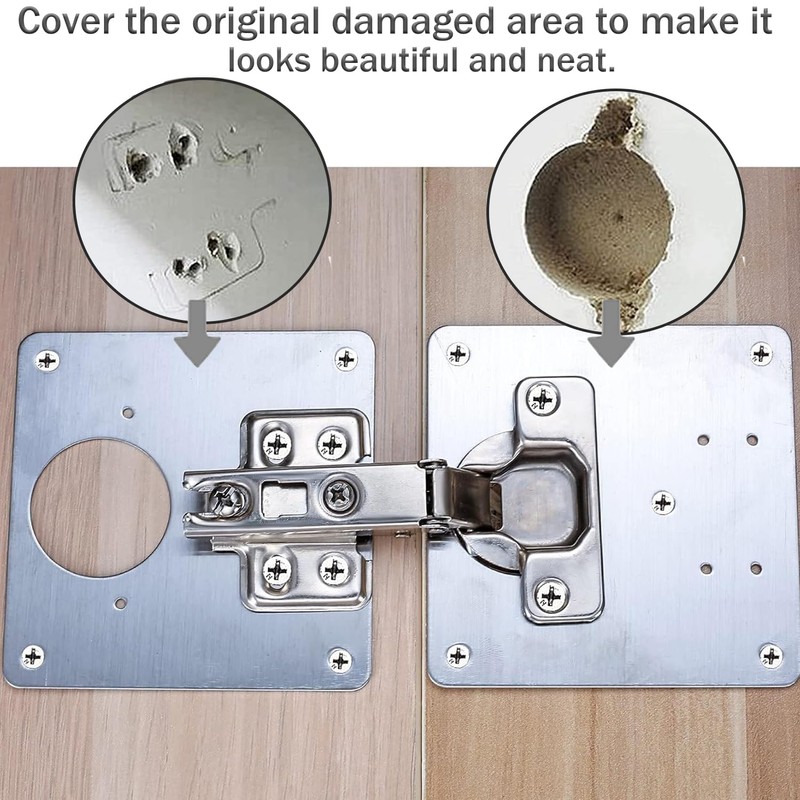 Cabinet Hinge Repair Plate,Kitchen Cupboard Door Hinge Repair Brackets with