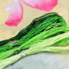 4 Skeins Mulberry Silk Floss Embroidery Thread Floss-Cross Stitch Threads China Silk Woven Jewelry Threads DIY Sewing Kits (01)