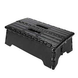 Folding Step Stool Step Stool Holds Up to 300 lb Plastic Foldable Step Stools Non Slip with Carry Handle Collapsible Stool for Kitchen, Bathroom or Bedroom