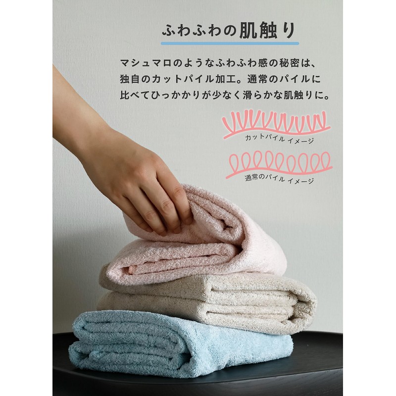CBJAPAN Carari Earth Hair Drying Towel, 4x Water Absorbency Microfiber,