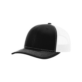 RICHARDSON Recycled Trucker Cap, Adjustable, Black-White
