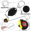 Jutom 36 Pcs Mini Screwdriver Keychain Tape Measure LED Lights