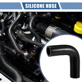 X AUTOHAUX 1 Pcs 25mm 0.98" ID 102mm 4.02" Length 90 Degrees Black Car Silicone Hose Coolant Hose Universal