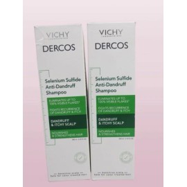 VICHY DERCOS SELENIUM SULFIDE ANTI-DANDRUFF SHAMPOO 6.76 OZ LOT OF 2