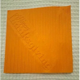 Unbranded  HAPPY THANKSGIVING Paper Cocktail Napkins 5"  X  5" set of 25  ORANGE