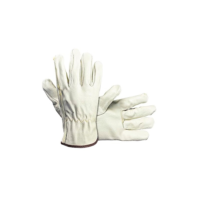 SAS Safety Corp Leather Driver Gloves. Size Large, White Color.