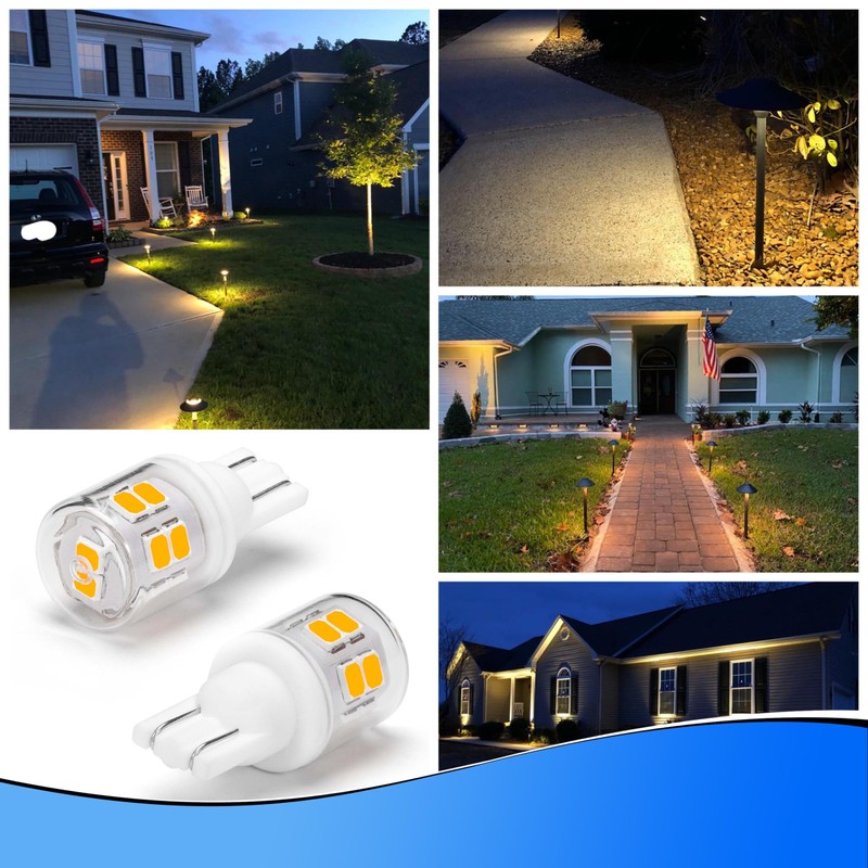 Heifymi T5 T10 LED Wedge Base Bulbs, 2700K Warm White