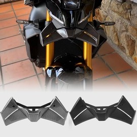 WOOGA Spoiler Wing for Ya&ma&ha FZ09 MT09/SP MT 09 Accessories 2024 2025 Motorcycle Front Spoiler Kit MT-09 SP Accessories Downforce Winglet Aerodynamic (Matte Black)