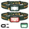 EverBrite Rechargeable Headlamp, 2 Pack Kids Headlamp with White/Red/Green Light