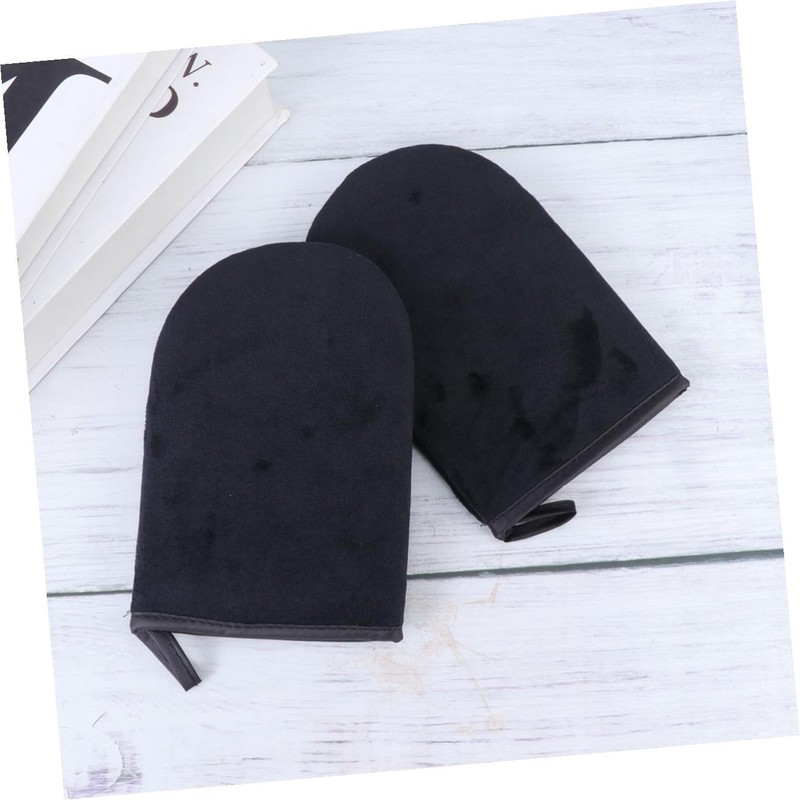 2 piezas Guantes Aplicadores para Autobronceado Mitones Negros para Aplicación