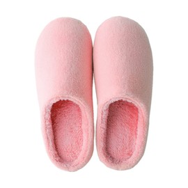 Haplue Slippers, Indoor Shoes, Warm, Non-Slip Grip, Easy to Walk, Antibacterial, Hygienic, Washable, For Men and Women, safety pink