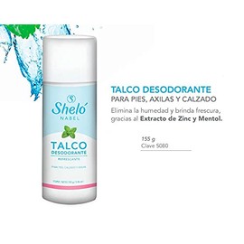 Talco Desodorante Para Pies Calzado Axilas Refrescante 155g de Sheló NABEL