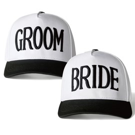 GroomBrideGifts Bride and Groom Baseball Hats for Wedding Gifts, Engagement, Honeymoon Gifts for Newlyweds Couples Baseball Cap