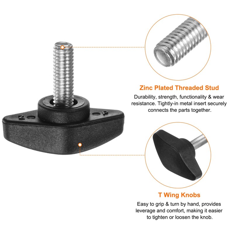 QUARKZMAN Pack of 4 Thumb Screws M6 x 16 mm