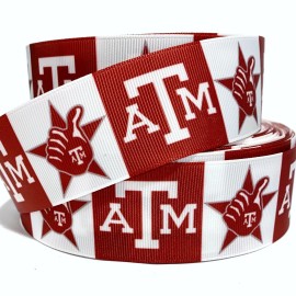 GROSGRAIN RIBBON 5/8", 7/8", 1.5", 3"  Printed SPORTS TEAM USA SELLER - 7/8"