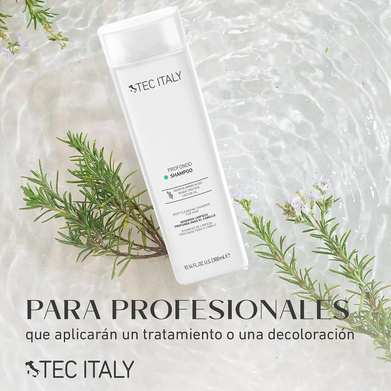 TEC ITALY Profondo Shampoo Cuidado y Limpieza Profunda del Cabello