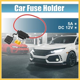 REPAIROCK 3 Set DC 12V 16 Gauge Car in Line ATC Blade Style Inline Fuse Holder with 5A Standard Fuse Auto Replacement Parts