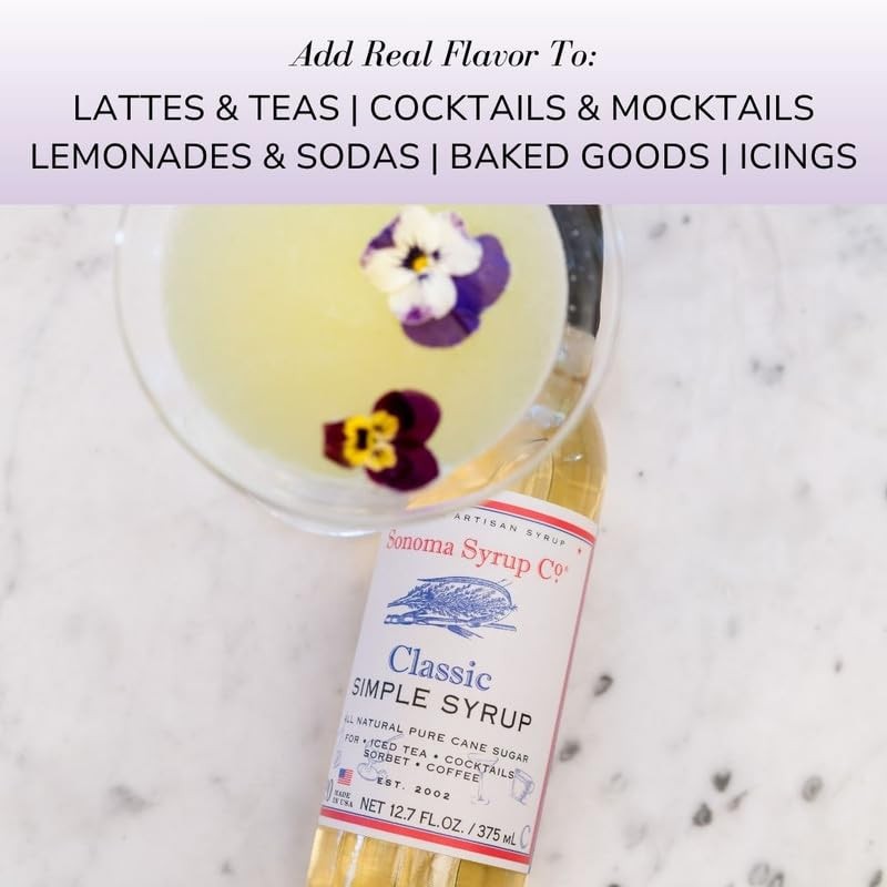 Sonoma Syrup Co Classic Simple Syrup 12.7 Fl Oz for