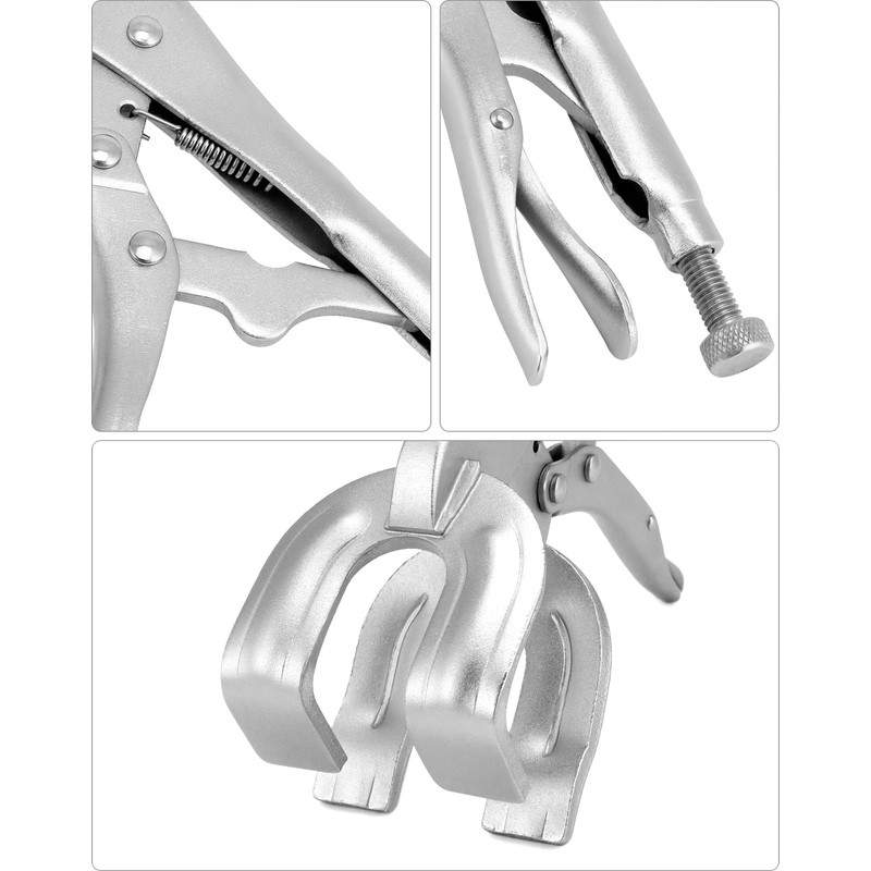 QWORK 9" Locking Pliers, 4 Pack Metal Welding Clamp, Quick-lock