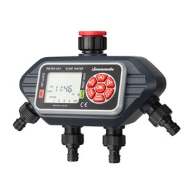 DEWENWILS Irrigation Computer, 4 Outputs, 4 Irrigation Programmes for Each Zone, Garden Watering Timer, Automatic Watering Timer with Rain Delayed/Manual/Automatic Mode
