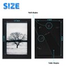 EGOFINE 6x4 Photo Frames Black Set of 4,Wooden Frames Matted