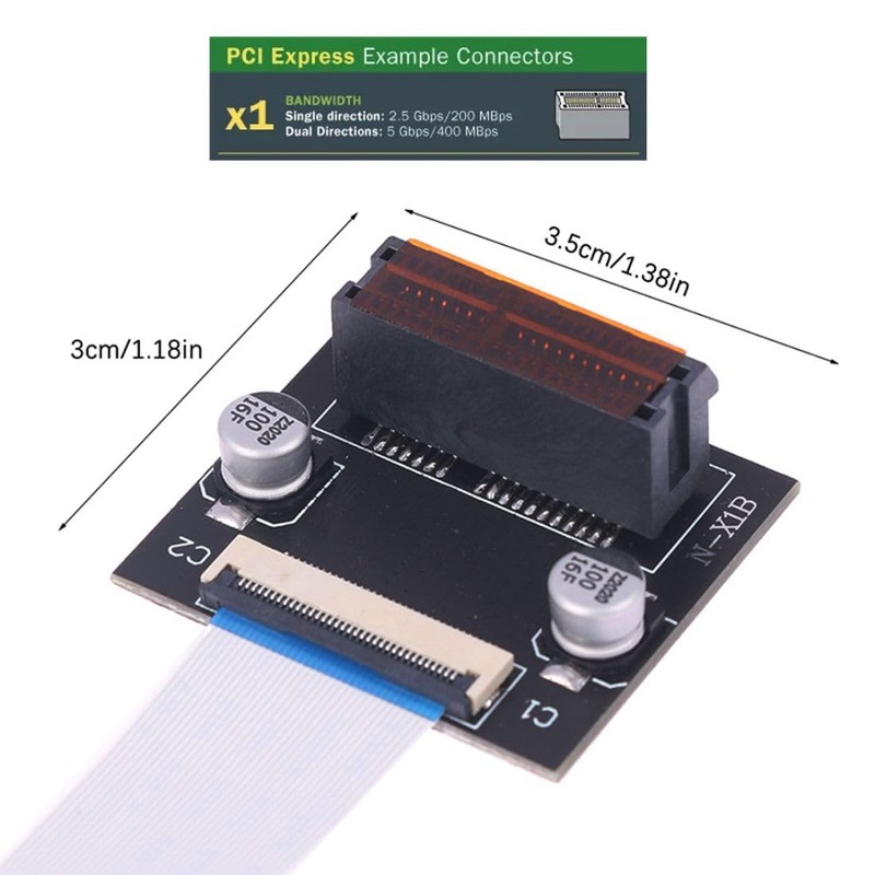 chenyang PCI-E X1 Extension Adapter PCI Express X1 Low Profile