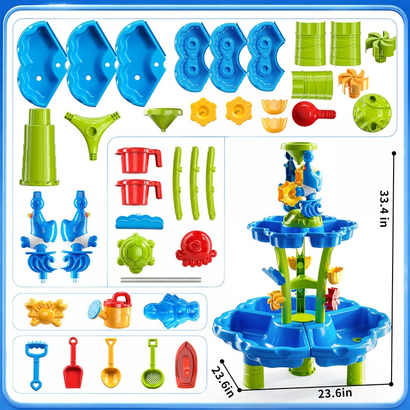 JUKUDAHU Toddler Water Table for Kids Ages 4-8 - Outdoor