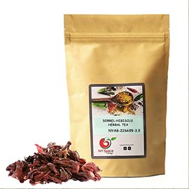 NY SPICE SHOP Sorrel-Hibiscus Herb Tea – Herbal Leaves Blend – All Natural Flavored Loose Leaf For Teas Lovers (3.5 Ounces)