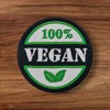 100% Vegan Embroidered Patch – Iron-On, 3.3 x 3.3 inches