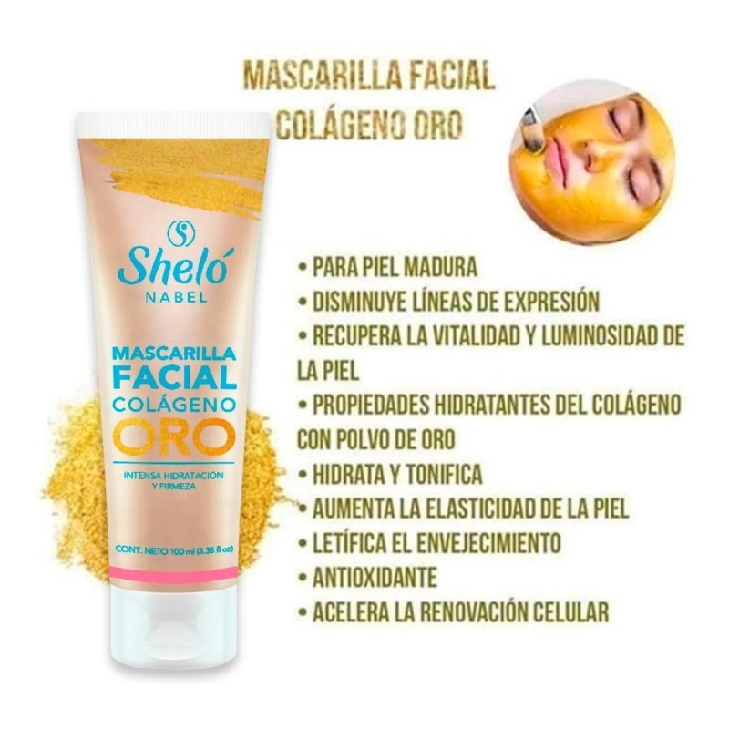 Mascarilla Colageno Rostro Hidratante Anti Arrugas