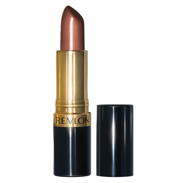 Revlon Super Lustrous Lipstick, High Impact Lipcolor with Moisturizing Creamy Formula, Infused with Vitamin E and Avocado Oil in Nude / Brown Pearl, Coffee Bean (300)