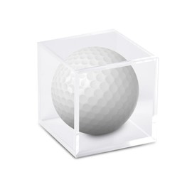 CNNELL Golf Ball Display Plastic Clear Case Cube Square Stackable Holder