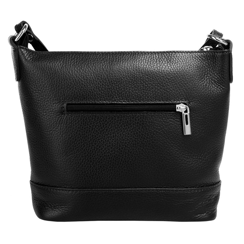 Cluty Women's Shoulder Bag Genuine Leather 020960, black