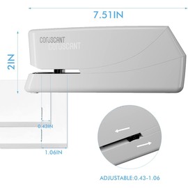 Coruscant Electric Stapler, No Jam Easy Reload, 25 Sheet Automatic Staplers for Desk, with 2000 Staples and 1 Staple Remover, Electric Desktop AC or Battery Powered for Classroom Office Home