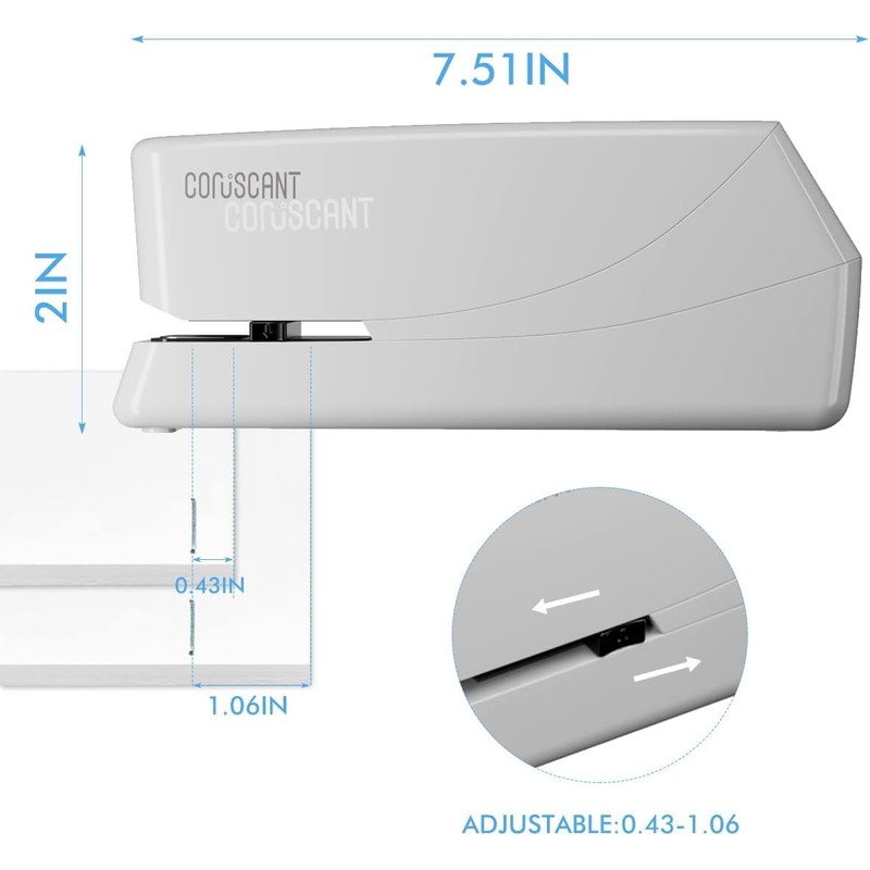 Coruscant Electric Stapler, No Jam Easy Reload, 25 Sheet Automatic