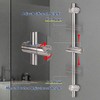 NearMoon Slide Bar with Height/Angle Adjustable Handheld Shower Holder, Bathroom
