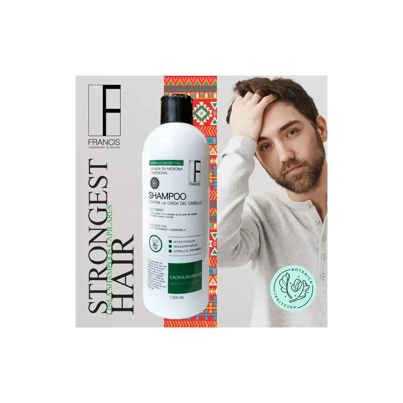 3 Pack Shampoo Anticaída De Cacahuananche Y Romero