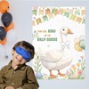 Geese Birthday Party Decoration, Stickers at Party White Goose Bow
