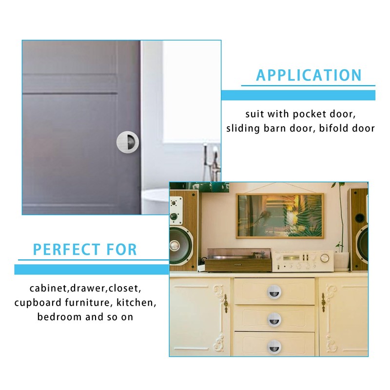 TTZEZE 2 Pack Closet Door Finger Pulls, Hidden Concealed Recessed